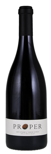 2011 Proper Wines Stone's Throw Syrah, 750ml
