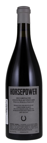 2012 Horsepower Vineyards Sur Echalas Vineyard Grenache, 750ml