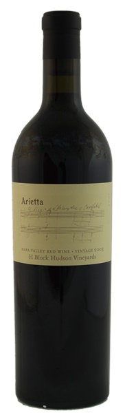 2003 Arietta Red H Block Hudson Vineyard, 750ml