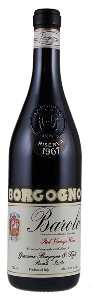 1967 Giacomo Borgogno & Figli Barolo Riserva, 750ml