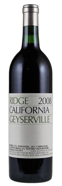 2008 Ridge Geyserville, 750ml
