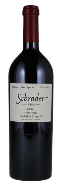 2003 Schrader RBS Beckstoffer To Kalon Vineyard Cabernet Sauvignon, 750ml
