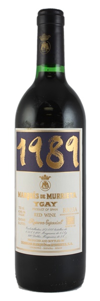 1989 Marques de Murrieta Ygay Rioja Reserva Especial, 750ml