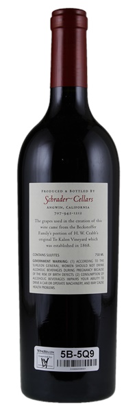 2011 Schrader CCS Beckstoffer To Kalon Vineyard Cabernet Sauvignon, 750ml