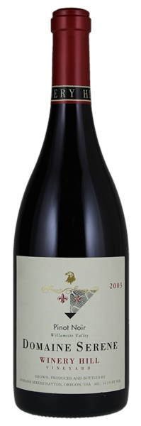 2003 Domaine Serene Winery Hill Vineyard Pinot Noir, 750ml