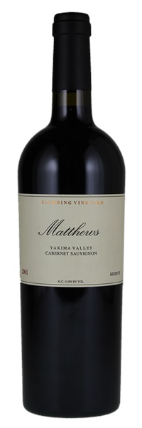 2001 Matthews Elerding Vineyard Reserve Cabernet Sauvignon, 750ml