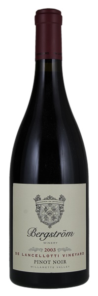 2003 Bergstrom Winery de Lancellotti Vineyard Pinot Noir, 750ml
