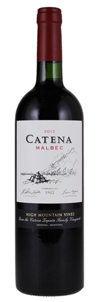 2012 Bodega Catena Zapata High Mountain Vines Malbec, 750ml