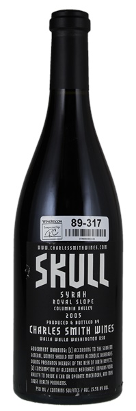 2005 Charles Smith Wines Skull Royal Slope Syrah, 750ml