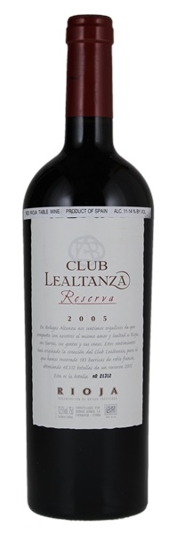2005 Bodegas Altanza Rioja Lealtanza Reserva Club, 750ml