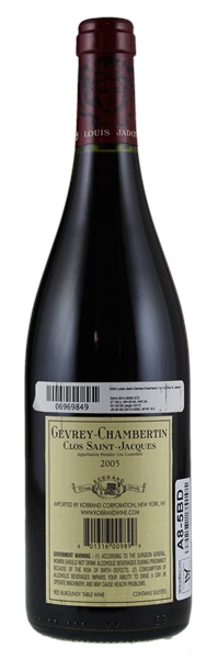 2005 Louis Jadot Gevrey-Chambertin Clos St. Jacques, 750ml