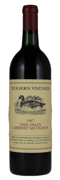1987 Duckhorn Vineyards Cabernet Sauvignon, 750ml