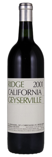 2001 Ridge Geyserville, 750ml