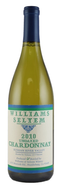 2010 Williams Selyem Unoaked Russian River Valley Chardonnay, 750ml