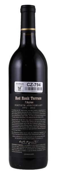 2012 Diamond Creek Red Rock Terrace Fortieth Anniversary Cabernet Sauvignon, 750ml