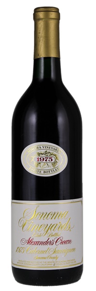1975 Sonoma Vineyards Alexander's Crown Cabernet Sauvignon, 750ml