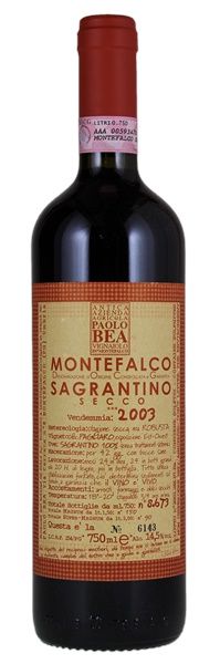 2003 Paolo Bea Montefalco Sagrantino Secco, 750ml