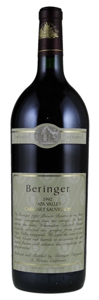 1992 Beringer Private Reserve Cabernet Sauvignon, 1.5ltr