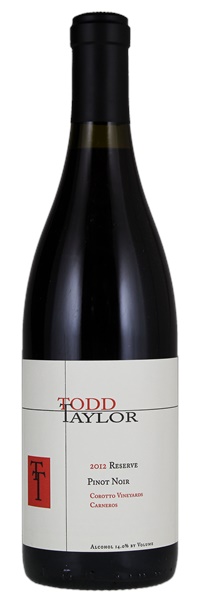 2012 Todd Taylor Corotto Vineyards Reserve Pinot Noir, 750ml