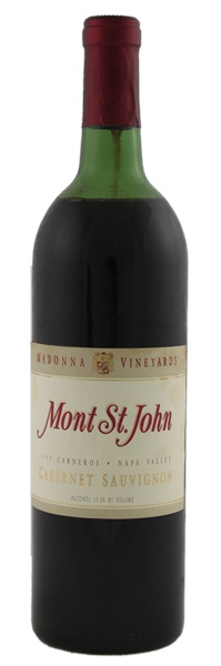 1989 Mont St. John Madonna Vineyards Cabernet Sauvignon, 750ml