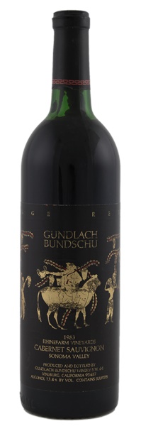 1983 Gundlach Bundschu Vintage Reserve Cabernet Sauvignon, 750ml