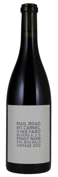 2012 Mail Road Wines Mt. Carmel Vineyard Blocks 2,3,5 Pinot Noir, 750ml