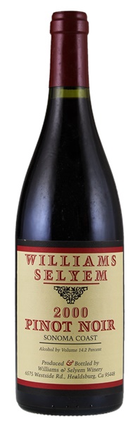 2000 Williams Selyem Sonoma Coast Pinot Noir, 750ml