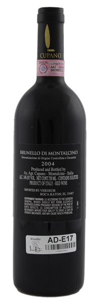 2004 Cupano Brunello di Montalcino, 750ml