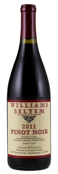2011 Williams Selyem Coastlands Vineyard Pinot Noir, 750ml