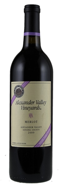 2009 Alexander Valley Vineyards Wetzel Family Estate Bottled Merlot, 750ml