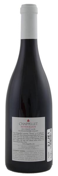 2012 Chappellet Vineyards Dutton Ranch Pinot Noir, 750ml
