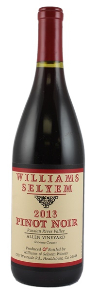 2013 Williams Selyem Allen Vineyard Pinot Noir, 750ml