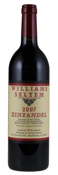 2007 Williams Selyem Bacigalupi Vineyard Zinfandel, 750ml