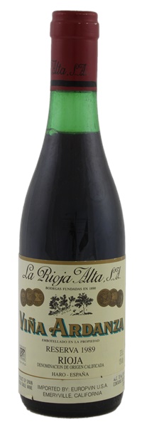 1989 La Rioja Alta Vina Ardanza Rioja Reserva, 375ml