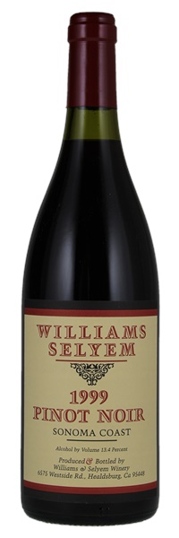 1999 Williams Selyem Sonoma Coast Pinot Noir, 750ml