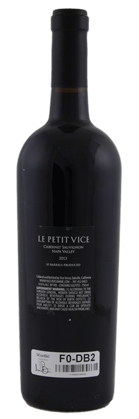 2013 Vice Versa Le Petit Vice Cabernet Sauvignon, 750ml