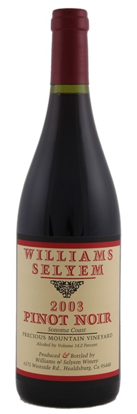 2003 Williams Selyem Precious Mountain Pinot Noir, 750ml