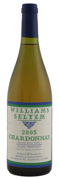 2005 Williams Selyem Allen Vineyard Chardonnay, 750ml