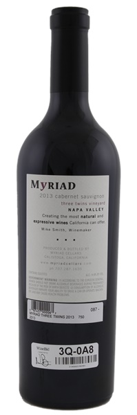 2013 Myriad Cellars Three Twins Vineyard Cabernet Sauvignon, 750ml