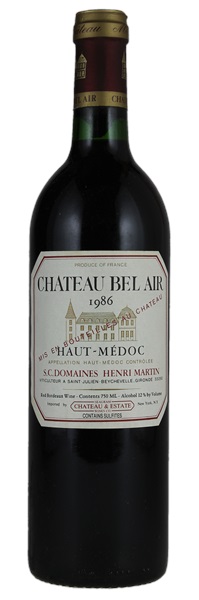1986 Château Bel-Air Haut-Medoc, 750ml