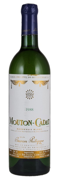 1988 Baron Philippe de Rothschild Mouton-Cadet Blanc | WineBid