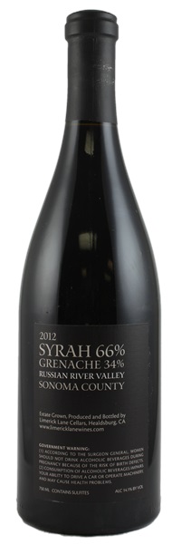 2012 Limerick Lane Syrah/Grenache, 750ml