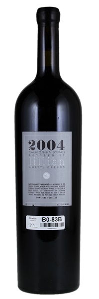 2004 Lillian Winery California Syrah, 1.5ltr