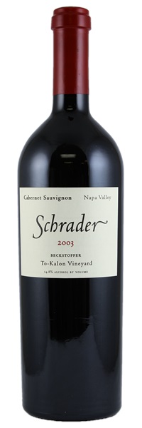 2003 Schrader Beckstoffer To Kalon Vineyard Cabernet Sauvignon, 750ml