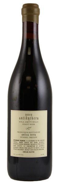 2012 Antica Terra Antikythera Pinot Noir, 750ml