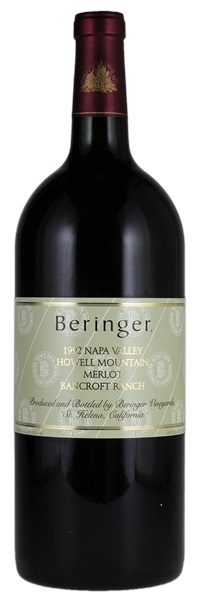 1992 Beringer Bancroft Ranch Howell Mountain Merlot, 3.0ltr