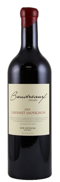 2005 Boudreaux Cellars Cabernet Sauvignon, 750ml