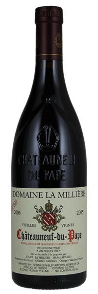2005 Domaine La Milliere Chateauneuf-du-Pape Vieilles Vignes Cuvee Unique, 750ml