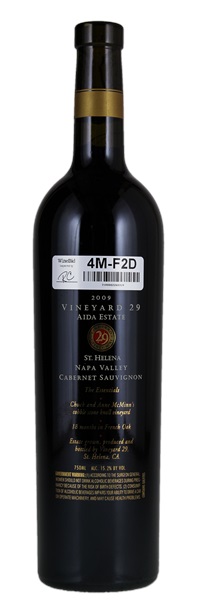 2009 Vineyard 29 Aida Cabernet Sauvignon, 750ml