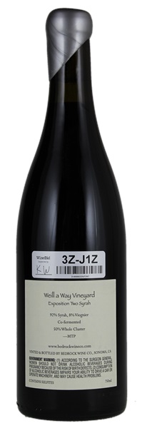 2012 Bedrock Wine Company Weill a Way Vineyard Syrah Exposition Two, 750ml